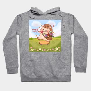 Cute Skateboarding Hedgehog Hoodie